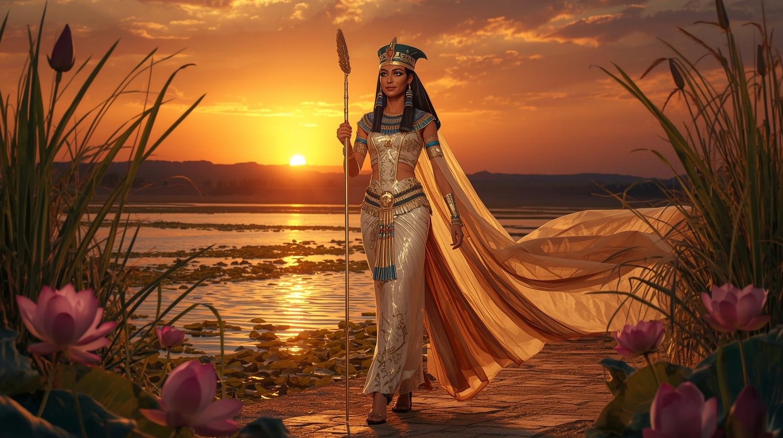 The elegance of queens in ancient Egypt… when fashion became a language of prestige and beauty